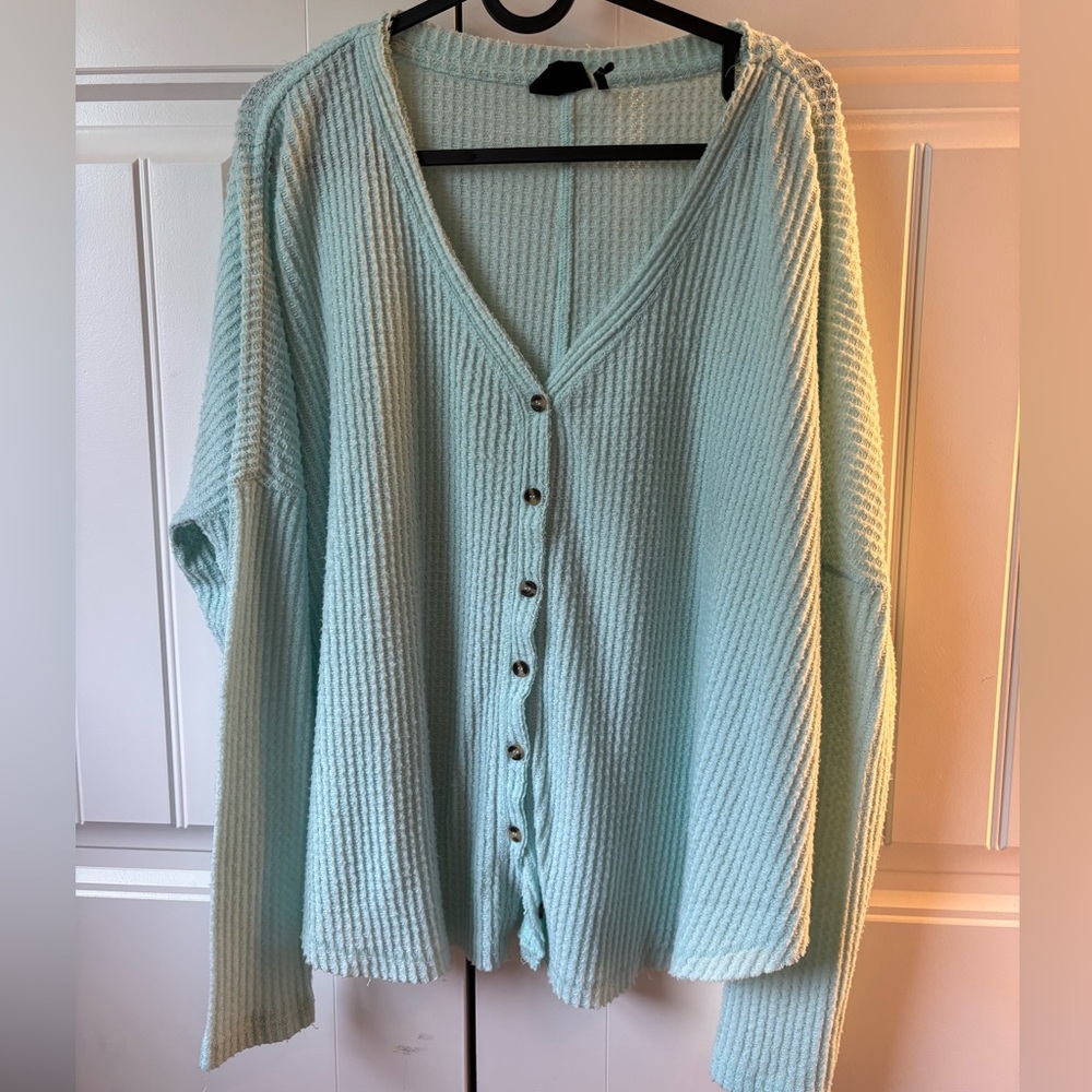 Urban Outfitters Out From Under Jojo Waffle Thermal Mint Size S